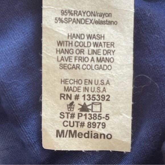 ❌SOLD❌  S-Twelve    Palazzo Pants, Blue & White TieDyed   Size Medium     NWT - Picture 8 of 8